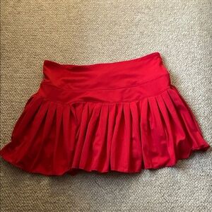 Gold hinge skirt red